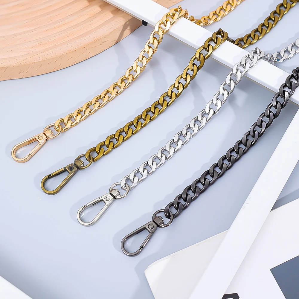 Metalowy aluminiowy łańcuszek do torby z uchwytem na ramię torebka typu crossbody torba Diy metalowe łańcuszki zamienne części torby akcesoria
