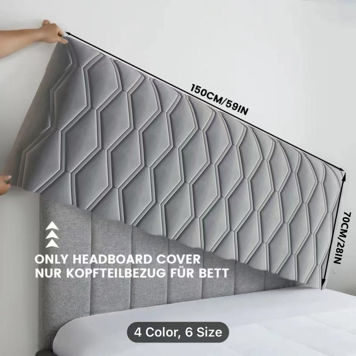 Bedhoofdhoes Verdikt Zacht pakket Spreien Rugleuning Antibotsing Universele hoofdeinde beschermhoes Koel gevoel