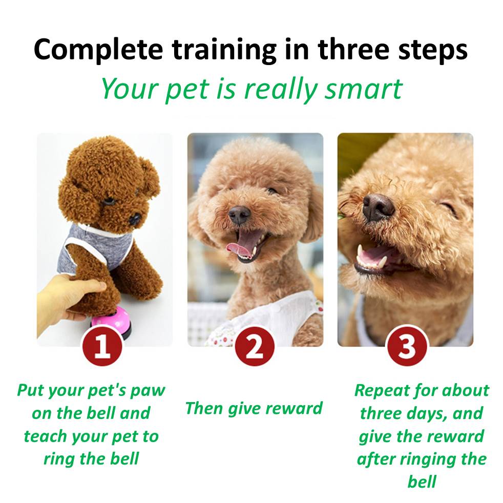 1Pcs Pet Call Bell Dog Toys Training Bell Responder Educational Toy Pets Toys Interactive Bell Eating Food Feeder Pet Tool