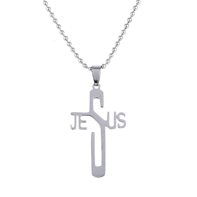 Jezus Ketting Rvs Cross Jesus Cross Jezus Hanger Ketting Wilde Trui Keten Jesus Gebed