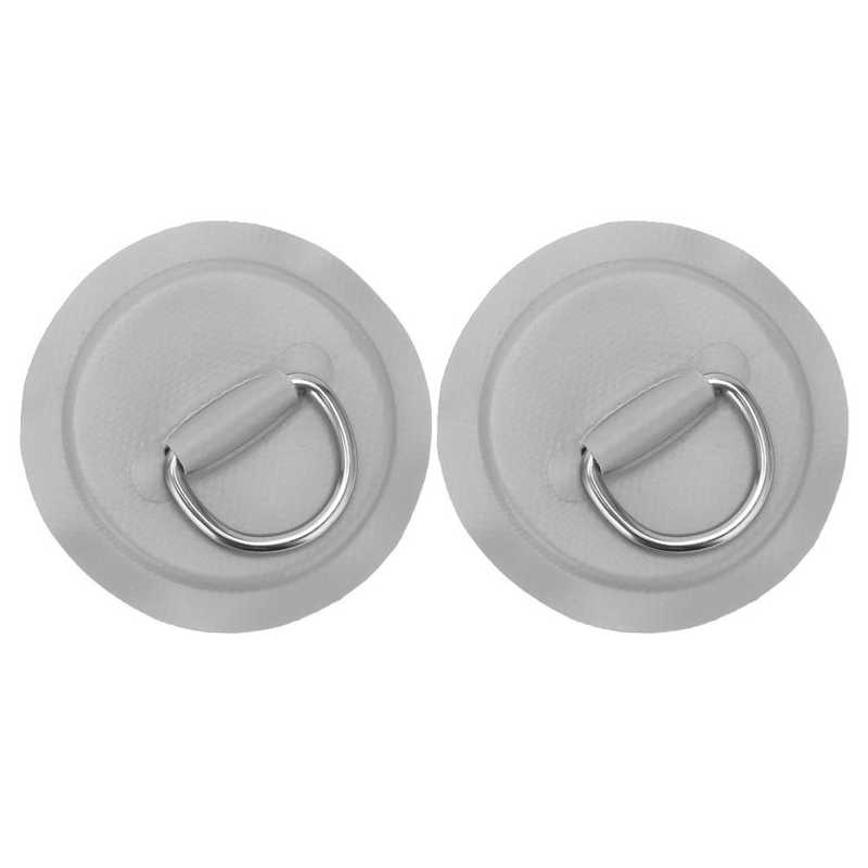 Boat Kayak D Ring Pad Patch PVC Inflatable Boat Raft Dinghy Canoe Surfboard Kayak Tie Down Fitting Surf Board Paddle Patch: Dark Grey