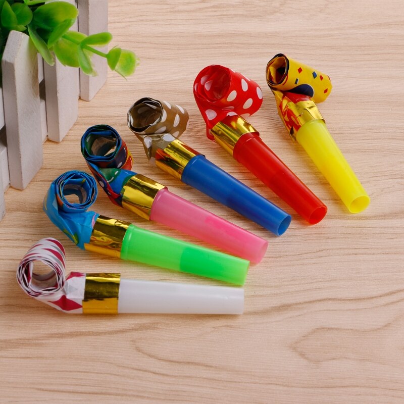 30Pcs Blowers Blowouts Whistles Birthday Noisemaker Kid Toy Party Supplies M89A