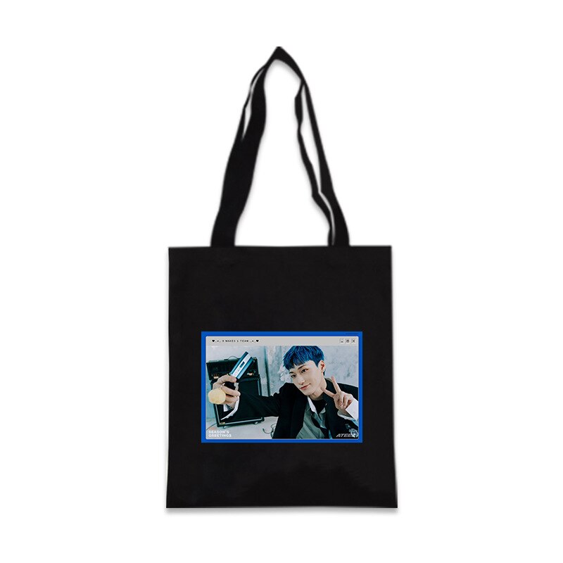 ATEEZ-bolsas de lona SEASON&#39;S GREETINGS para ATINY Hongjoong Seonghwa Yunho Yeosang Mingi Wooyoung Jongho, bolso de mano ligero, 2022: 17