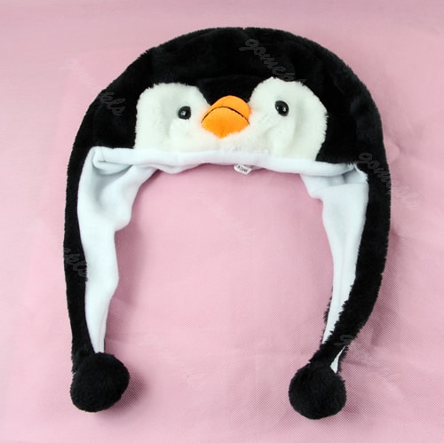 1 stuk cartoon dier pinguïn mascotte pluche warme muts/hoed warmer