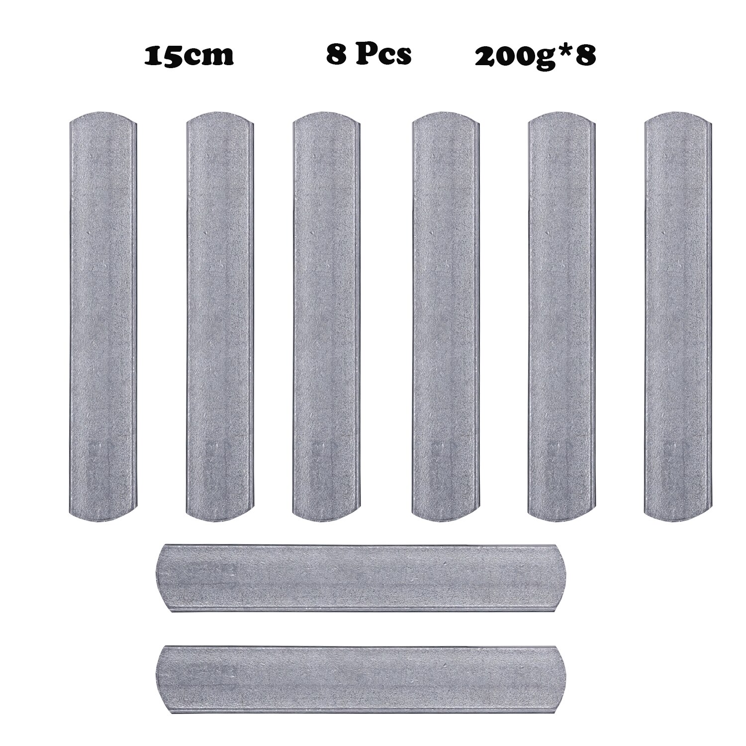 Weight Steel Plates Adjustable Strength Training for Weighted Vest Leg Ankle Weights 12-25cm Length Workout Fitness Accessories: 15cm 8pcs