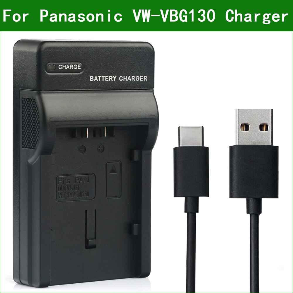 VW-VBG130 VBG130 Digital Camera Battery + Charger for Panasonic SDR H40 H48 H50 H60 H68 H80 H90 HDC HS700 TM200 TM300 TM700