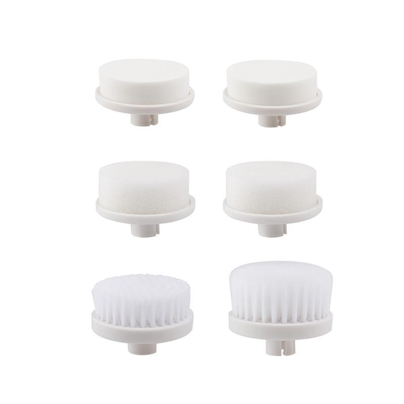 6 pièces Têtes De Brosse De Rechange Masseur Facial Nettoyant Nettoyage En Profondeur Du Visage Laver Pores Soins Rasoir Tête de Brosse Outils De Nettoyage De Visage