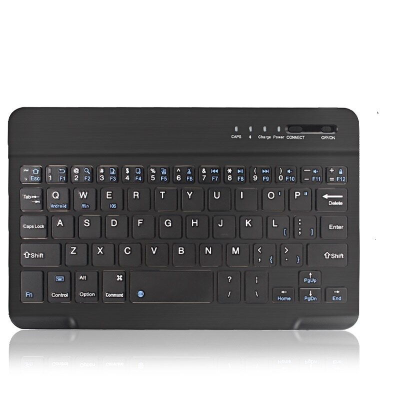Klawiatura Bluetooth bezprzewodowa klawiatura i mysz hiszpańska Mini rosyjska klawiatura do ipada telefon Samsung Tablet ipad pro 11 air 2020: Black Keyboard only