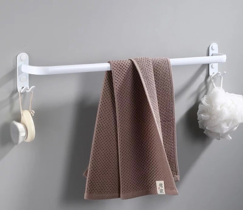 Hvid plads aluminium håndklædestativ håndklædestang toilet flerlags hængende stang hængende håndklædestativ hængende stang badehåndklædestativ: En bjælke 50cm