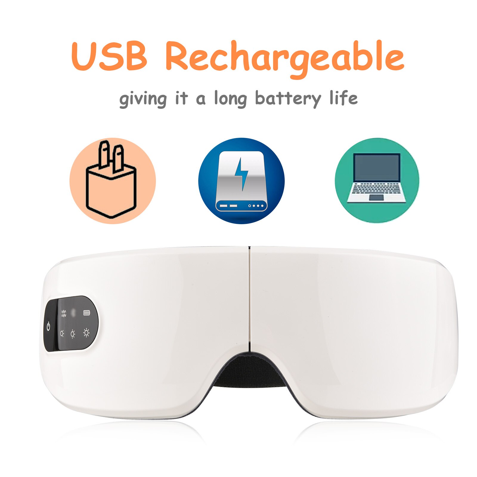 Music Eye Mask Heated Eye Covers Sleeping Foldable Travel Sleeping Mask Built-in Speakers Timer Adjustable Head Strap Eye Mask