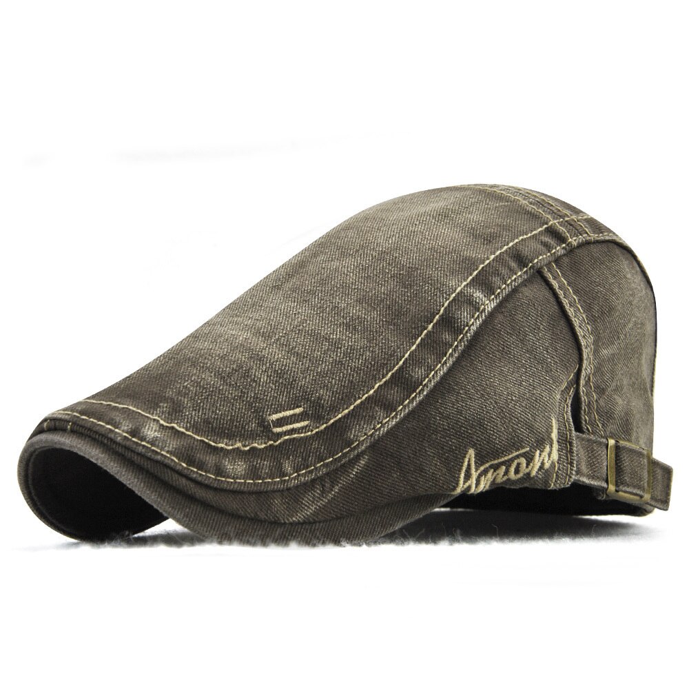 Jamont Vintage Mens Cotton Newsboy Caps Hats Hat Man Duckbill Baker Boy Peaked Hats Male Casual Cabbie Ivy Golf Hats: army green