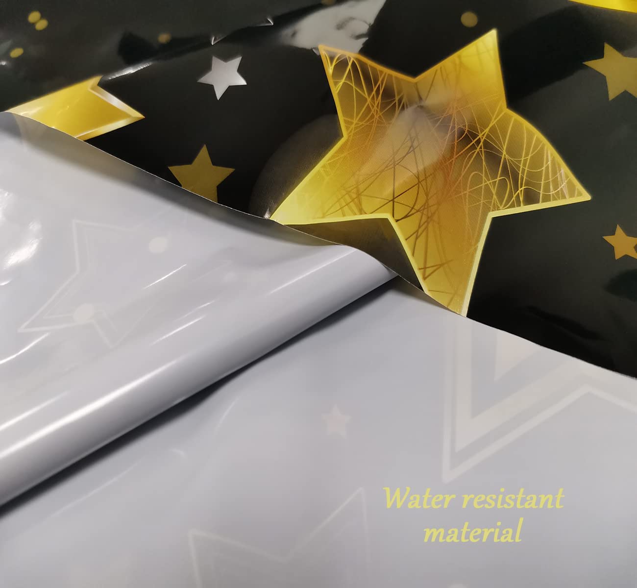 3Packs Black Gold Tablecloth Plastic Disposable Table Covers for Black Gold Theme Party Supplies Birthday Wedding Graduation