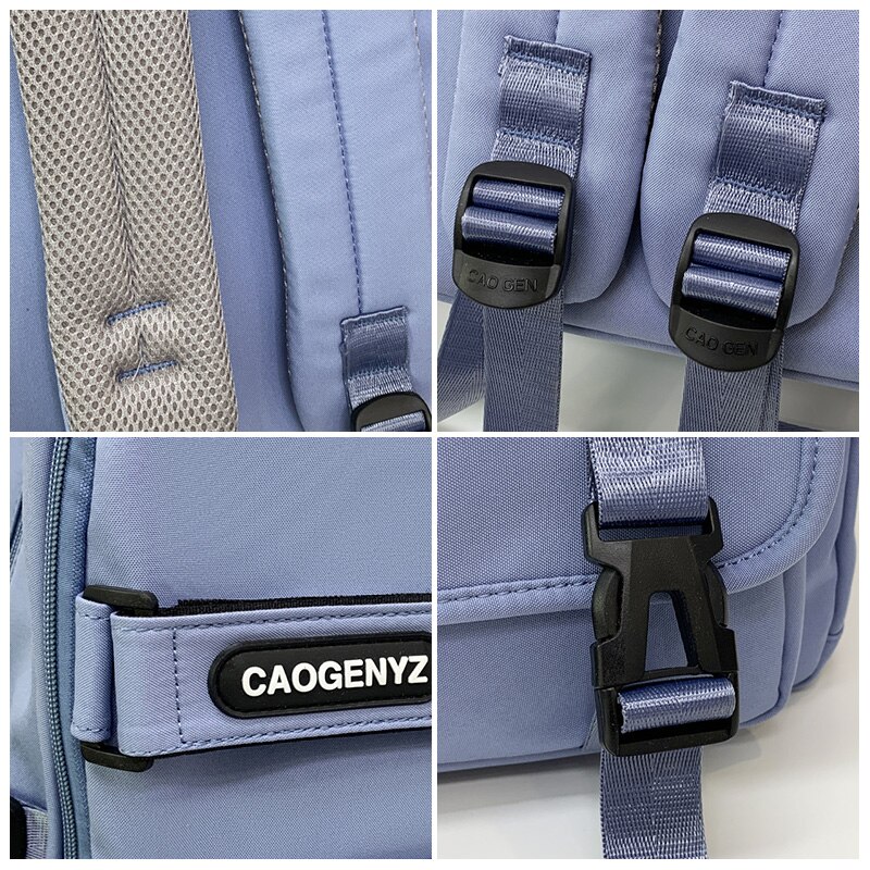 Schwarzer unisex-rucksack aus wasserdichtem nylon mit großem fassungsvermögen #39 ideal als reiserucksack für damen, laptoptasche für #39 oder schulrucksack für #39 .