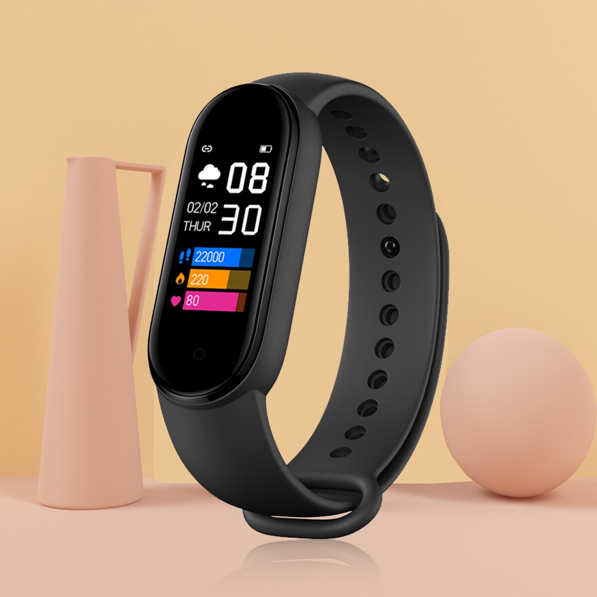 M5 Pro Smart Watches Men Women Smartwatch Blood Oxygen Fitness Traker IP68 Waterproof Real Heart Rate Monitoring Band Bracelet