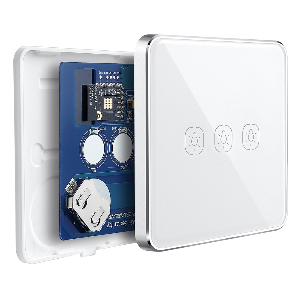 Tuya ZigBee Smart Battery Switch Wire Free 1/2/3 Gangs Touch Switch Sticker Works With zigbee2mqtt Home Assistant