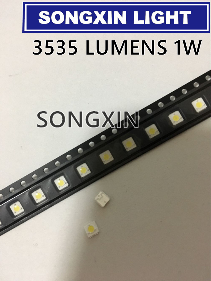 1000 stücke Lumen lg innotek samsung wooree LED Diode 3535 3537 hoch Energie 1W 3V Kühles weiß Für LED LCD TV Hintergrundbeleuchtung Lampe perlen 3D