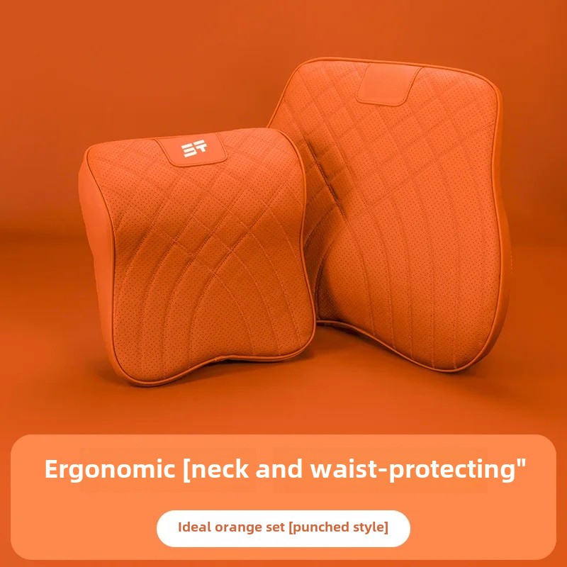 Poduszka podtrzymująca szyję podróżnika X70plus duża Góra morze król X90 zagłówek poduszka podtrzymująca talię akcesoria wewnętrzne dla Jietu C: Ciemnoczerwony