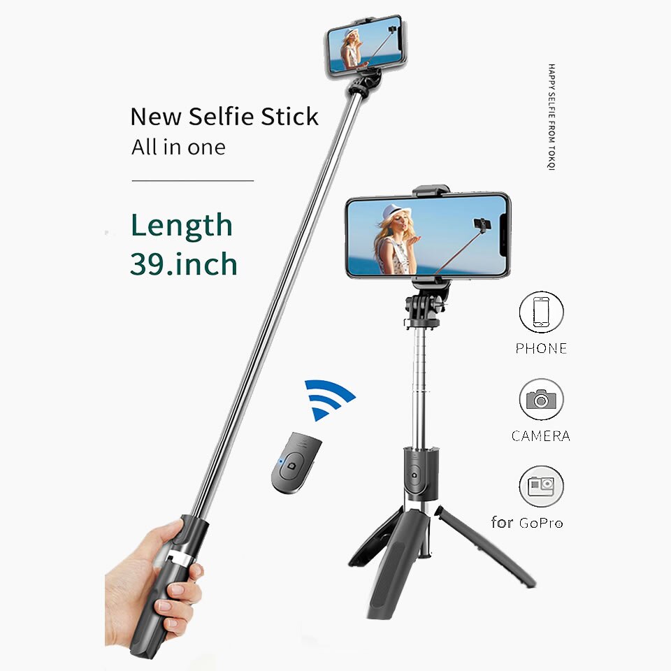 Mobile Phone Holder Adjustable Selfie stick Tripod Bracket for Mobile Phone Camera Selfie Stand Monopod Support Photo Remote