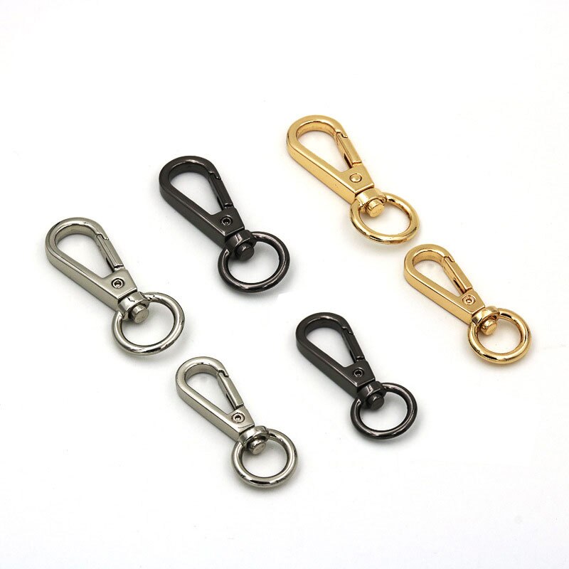 3Pcs Metal Swivel Trigger Karabijn Karabijnhaak Sleutelhanger Ring Paracord Lanyard Diy Outdoor Rugzak Tas Onderdelen Clip gespen