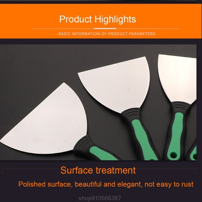 6 Pcs Putty Knives Set Scrapers and Filling Knives Cement Shovel Blade with Anti-slip Plastic Handle DIY N17 20