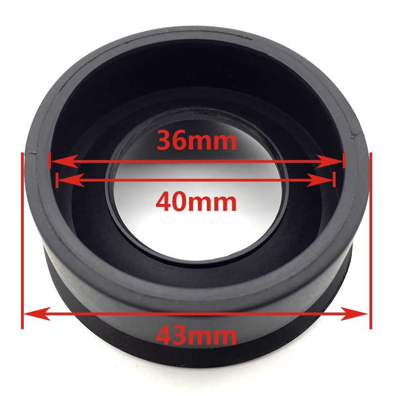 Une paire de jumelles en caoutchouc yeux tasses protège-yeux bouchons diamètre intérieur 40mm pour Microscope oculaire télescopes œilletons