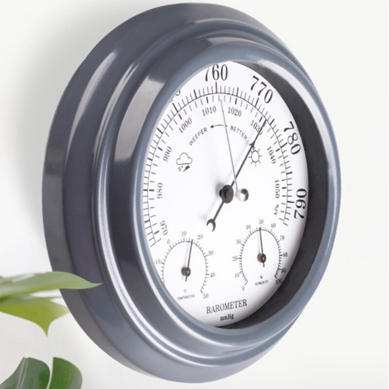 3 in 1 Thermometer Hygrometer Barometer Wall Hanging Weather Station Digital Indoor Atmospheric Pressure Meter