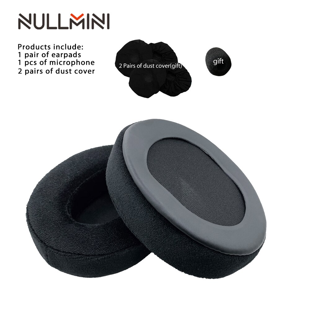 NullMini Ersatz Ohrpolster für Logitech G Profi X Headset Kopfhörer Leder Hülse Kopfhörer Ohrenschützer: Schwarz Velours