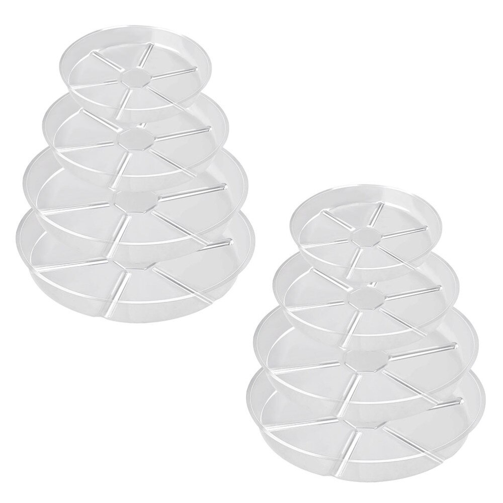 8pcs Indoor Outdoor Garden Flower Pot Plant Saucers Water Tray Base