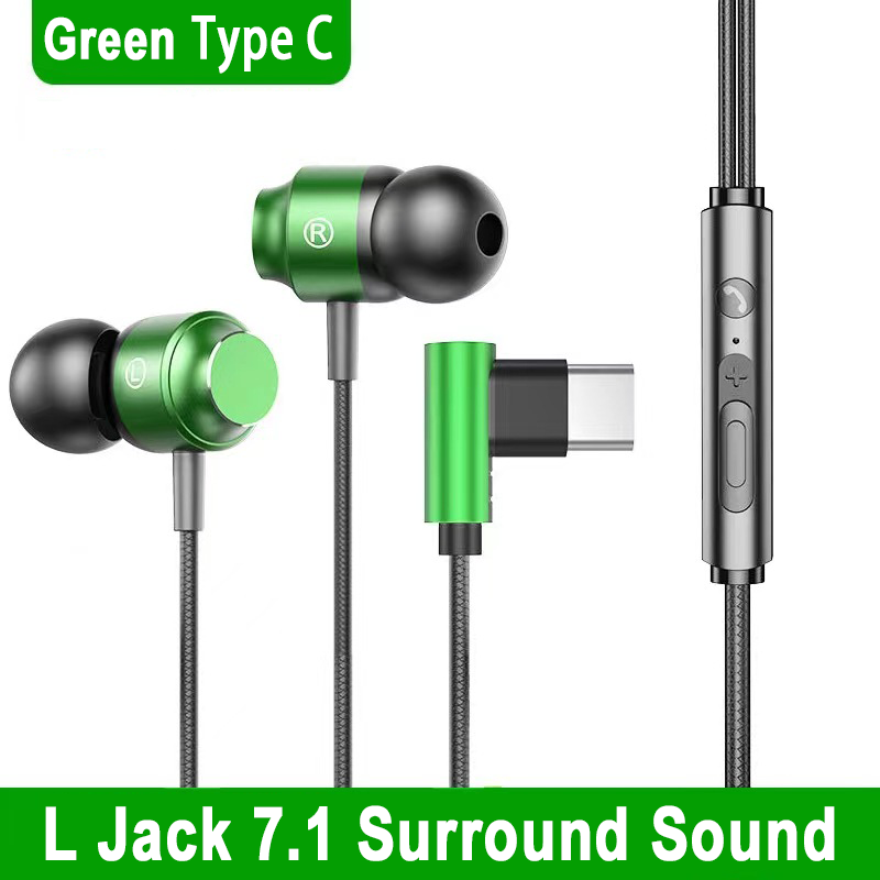 Dla Galaxy 90 ° Przewodowy zestaw słuchawkowy do gier Jack HiFi z dźwiękiem przestrzennym i mikrofonem 3,5 mm typu C Słuchawki muzyczne do Samsung S24 23 iPhone 15: Niebieski