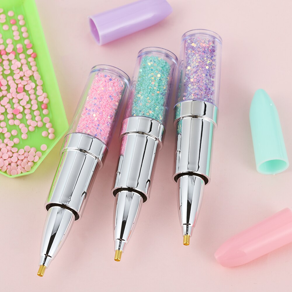 Pluma perforadora de punta de , lápiz labial, plumas de forma, bordado de diamantes, herramienta de pintura, manualidades, bricolaje, decoración de uñas, accesorios,