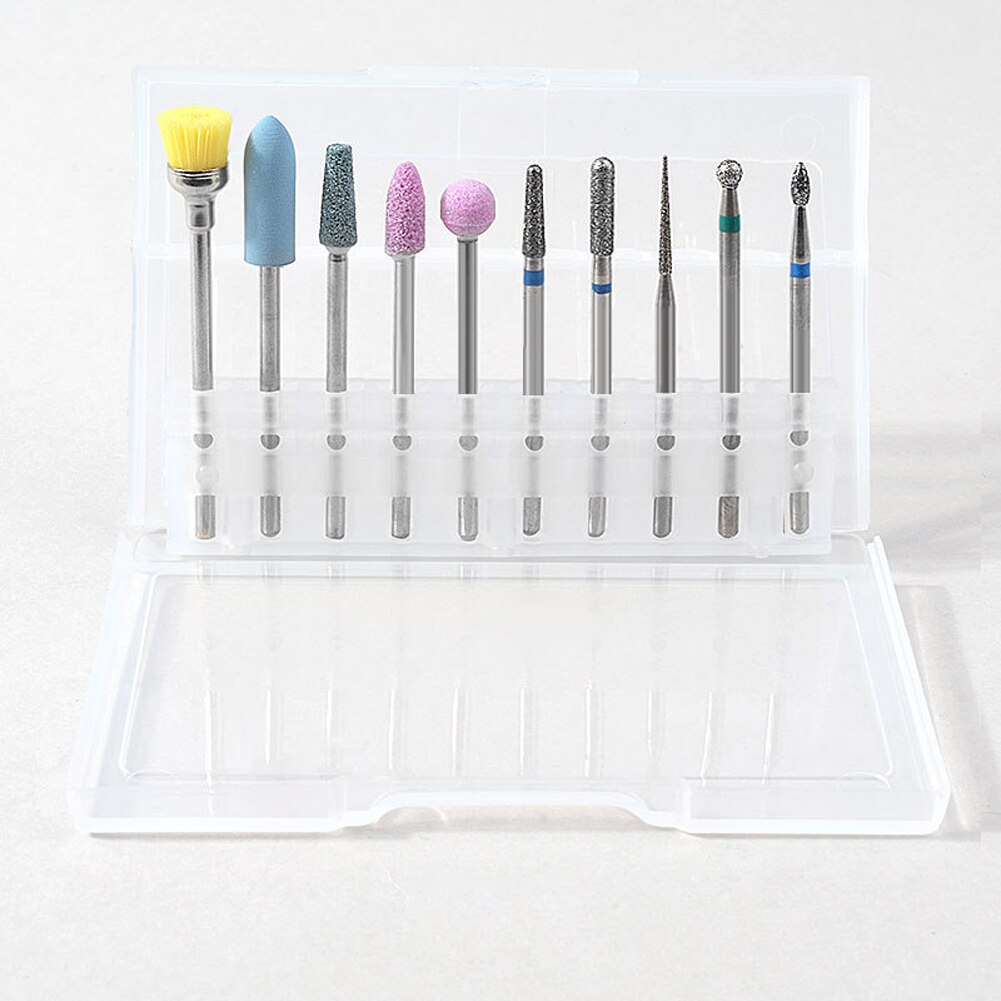 Nail art verktøy tilbehør fresebor manikyr pleie polish fil bits sett nyttige verktøy fjern cuticle cleaner multifunksjonell: 02
