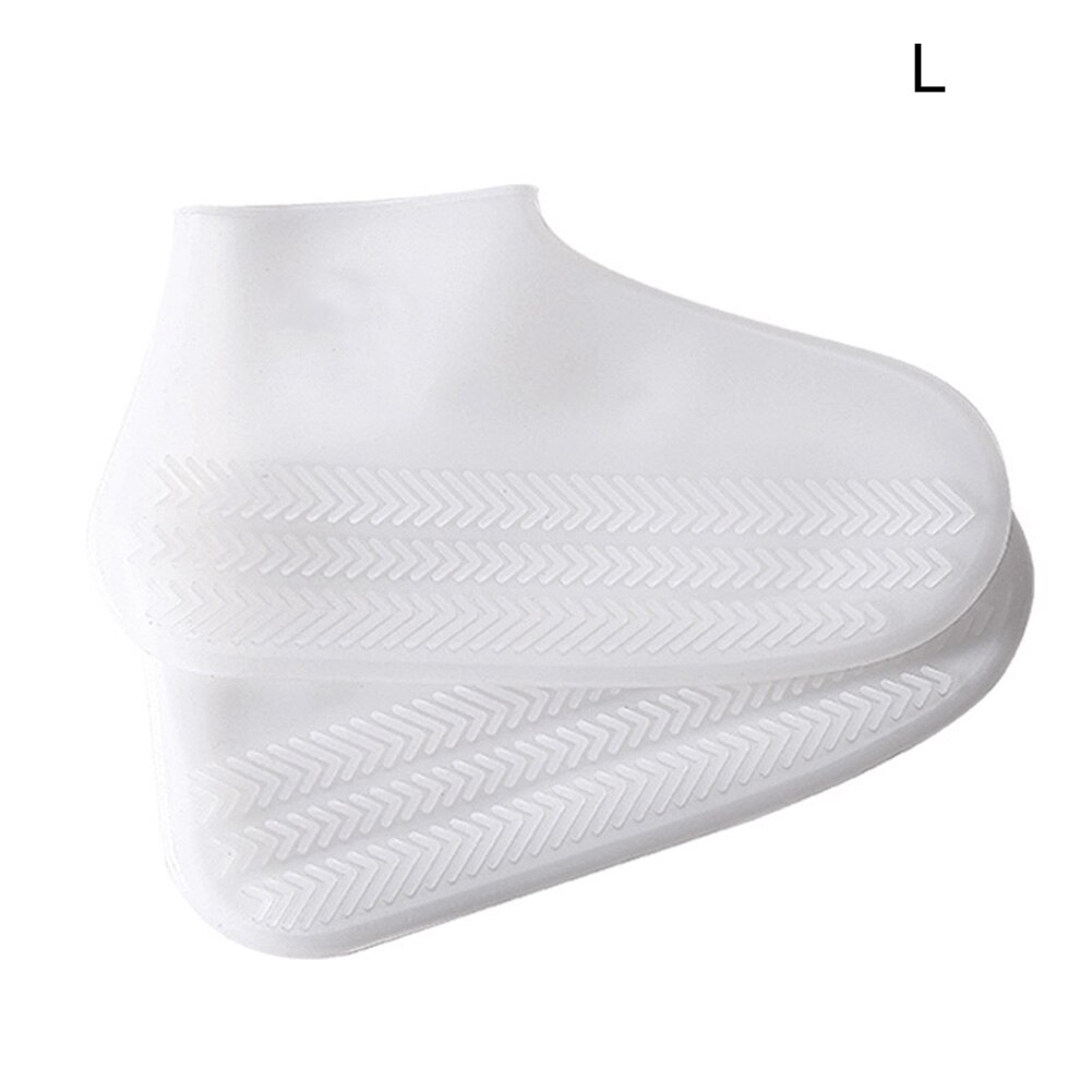 Silicone Overshoes Reusable Waterproof Shoes Covers Rain Boots Wear-Resistant Non-slip: L