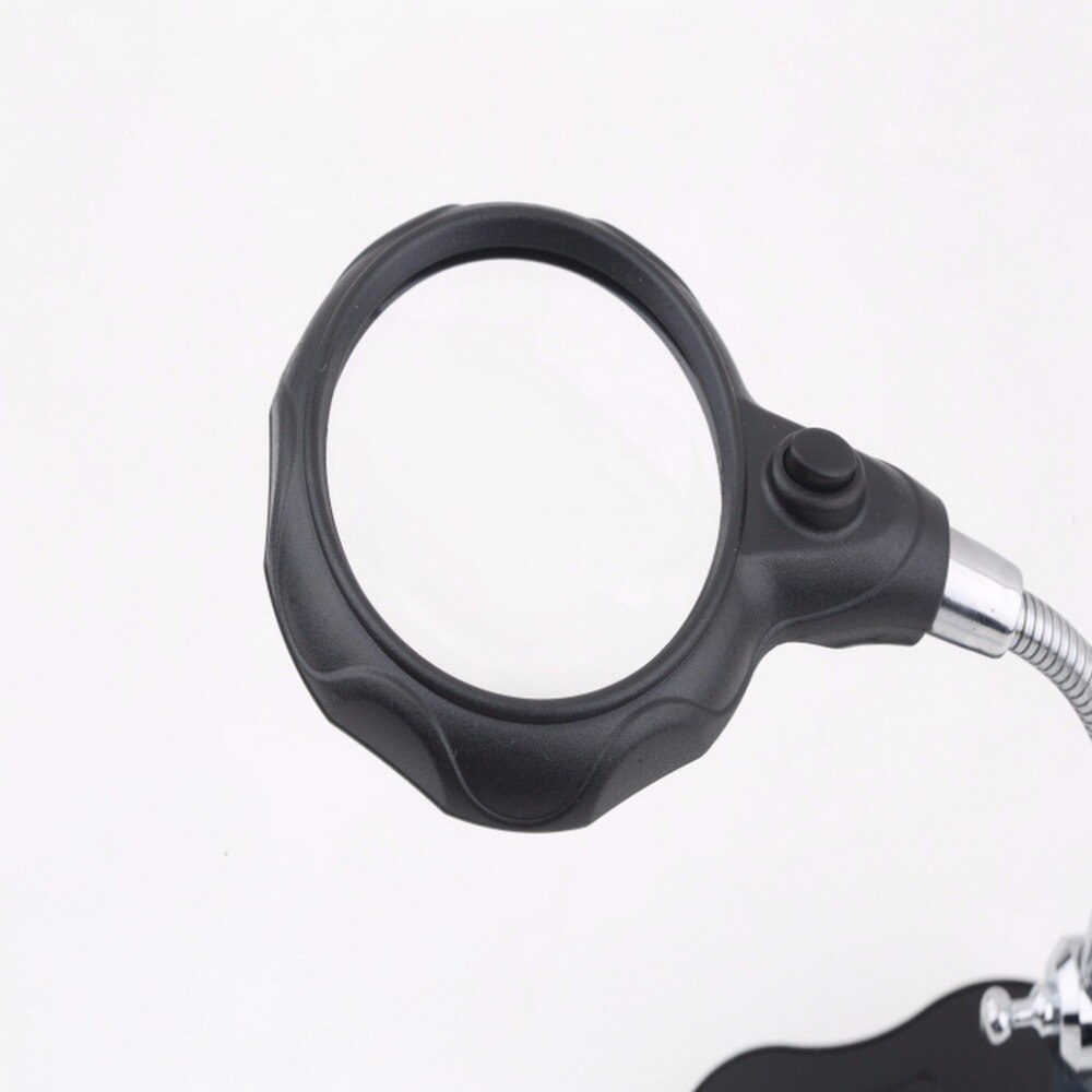 3.5x&12X 3rd Third Hand Soldering Iron Stand Helping Clamp Vise Clip Tool Magnifying Glass Educational Equipment