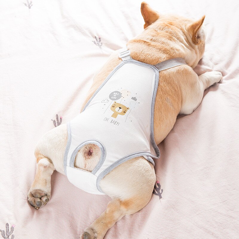 Lov kamp fysiologiske bukser bulldog menstruationsbukser tæve kvindelige hund sanitære bukser anti-chikane kæledyr hund sikkerhedsbukser: -en / Xl 3 stk