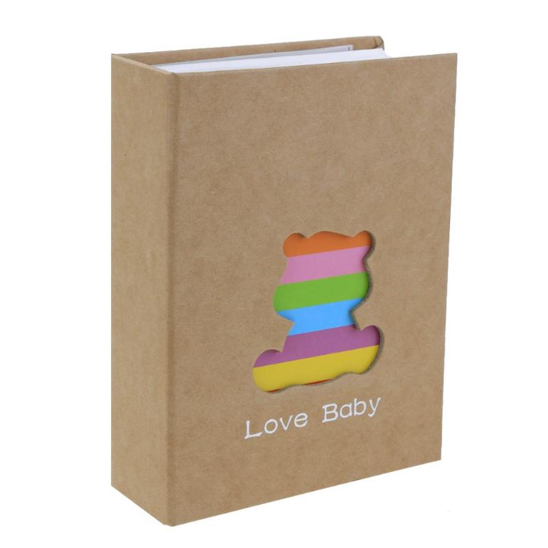 6 Inch 100 Pagina 'S Pocket Interleaf Type Fotoalbum Foto Opslag Frame: Bear