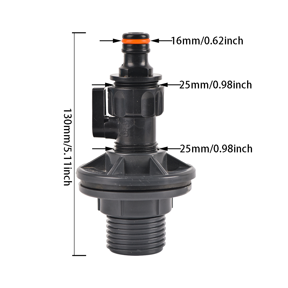 1/2 3/4 Inch PVC Spigot Rain Barrel Faucet Kit For Rain Barrels Aquariums Water Tanks Tubs Pools Garden Hose Fitting: light green