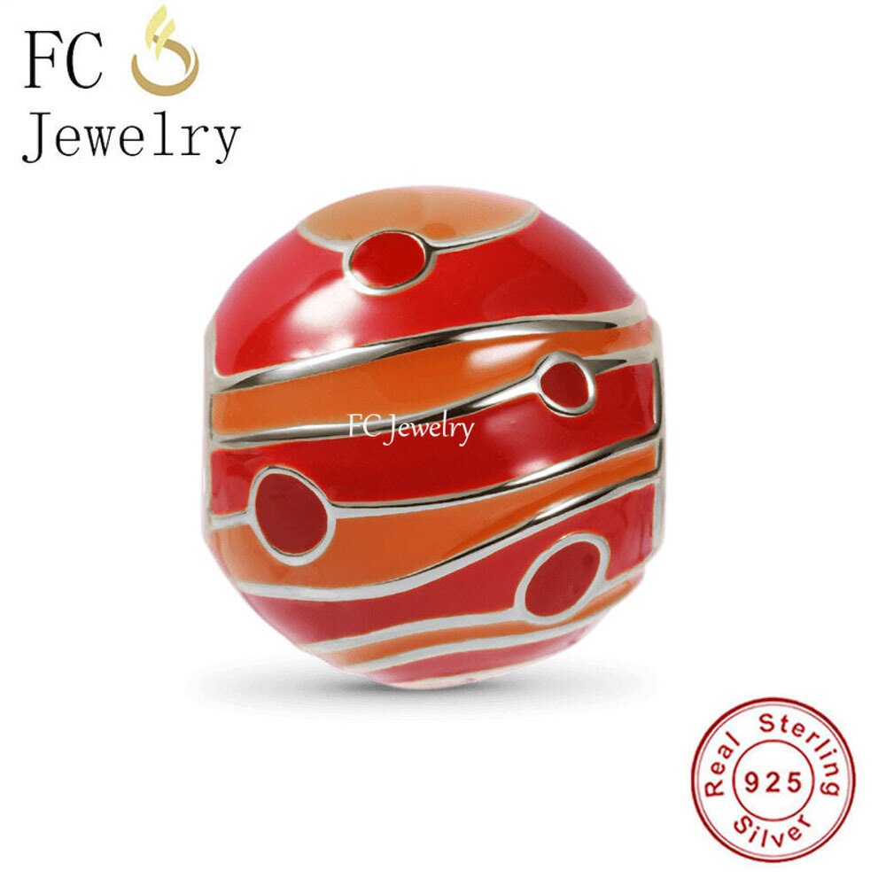Fc Sieraden Fit Originele Bedelarmband 925 Stegling Zilveren Zonnestelsel Planeet Kleur Emaille Bead Voor Maken Vrouwen Berloque: Q1967