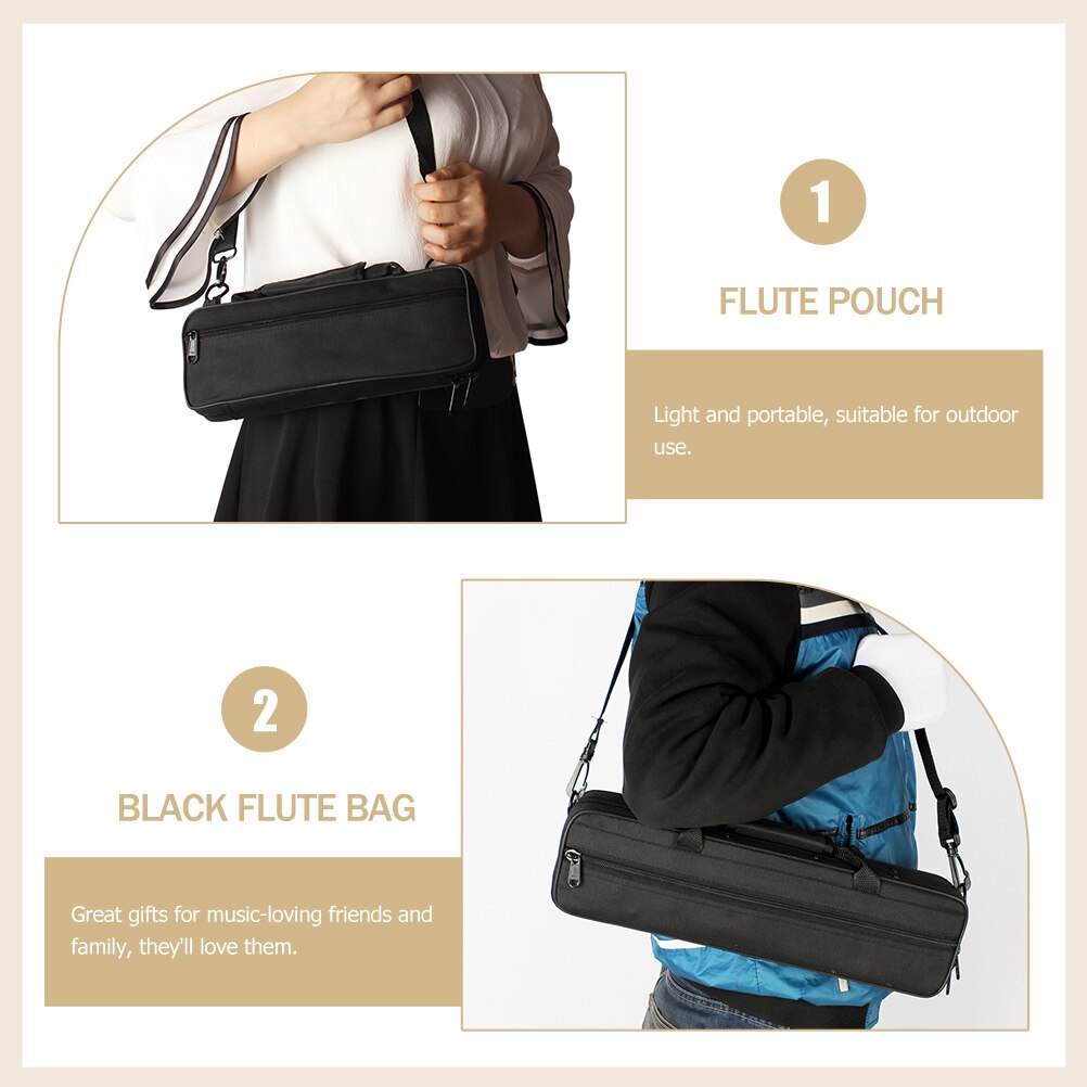 Tragbare flötentasche, stoffbeutel, tragbare flötentragetasche, flötenbehälter, flötenhalter