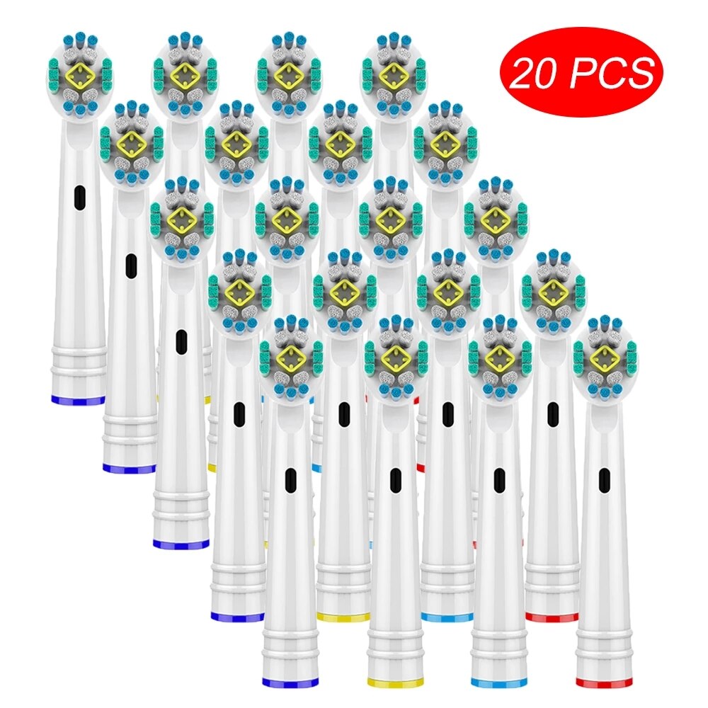 20x utskiftbare børstehoder for braun oral b  d12,d16,d29,d20,d32,oc20,d10513, db4510k 3744 3709 3757 d19 oc18 d811 d9525 d9511: 20 stk 18