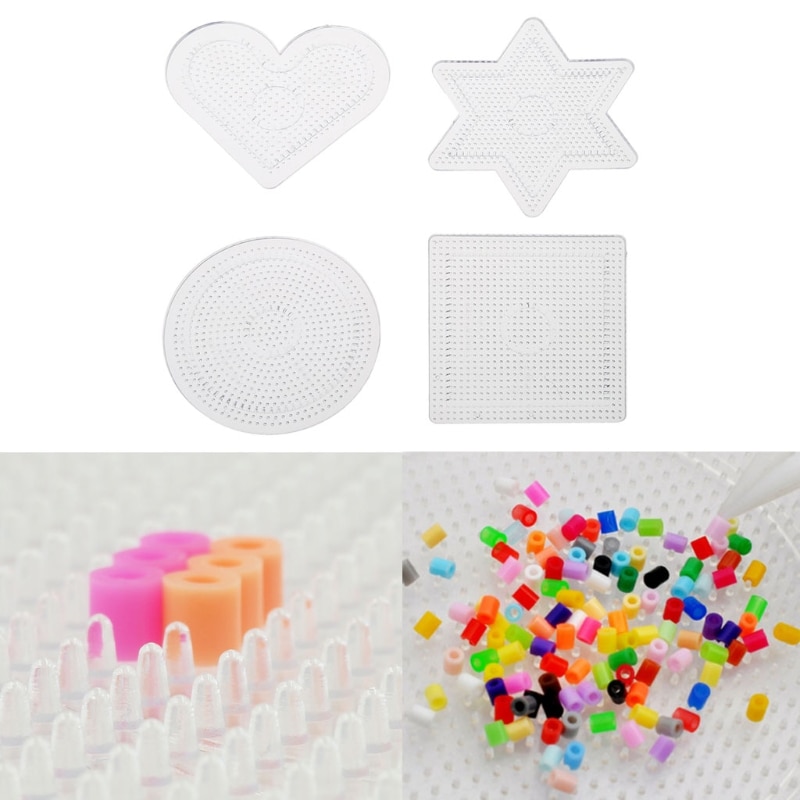 4Pcs Diy Transparent Shape Puzzle Template For 2.6mm Hama Beads Perler Beads Q6PD