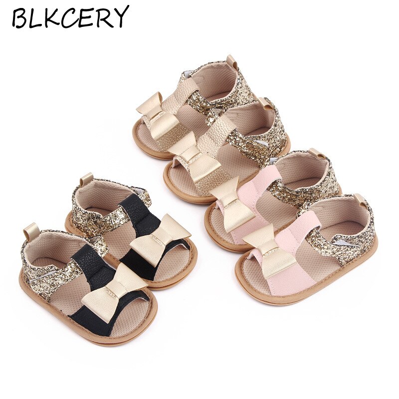 Kleinkind Baby Mädchen Sandales Kleinkind Sommer Schuhe neugeboren Bebes Sanft Gummi Sohle, einzig, alleinig Schuhwerk Pro 1 Jahr niedlich Gold Bling Sandalen