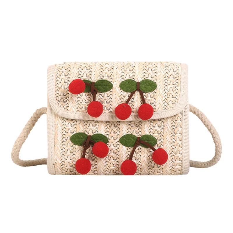 Zomer Cherry Stro Messenger Tassen Vrouwen Handtassen Crossbody Schoudertas voor Dames Party Purse