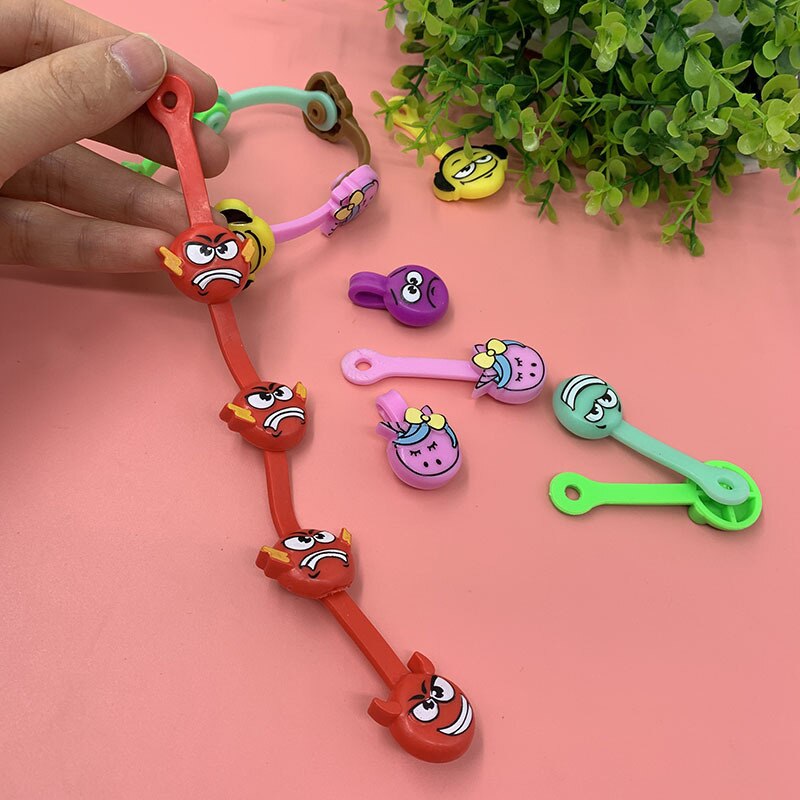 100pcs Straps Clips DIY Toy Cartoon Skrepyshy from Magnit Zombyshy Magnet Staple for Children Kid Interesting Storage