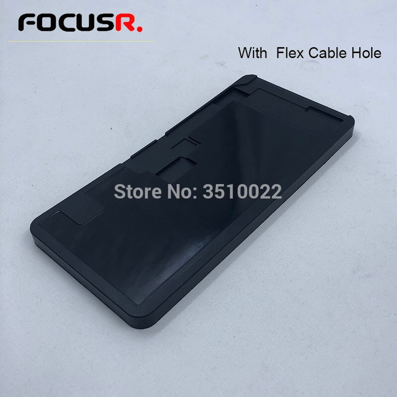 Moule à plastifier en Silicone LCD noir avec trou de câble flexible pour Samsung S10 G973 S10Plus G975 Note10 Note 10 + pas de câble de pliage