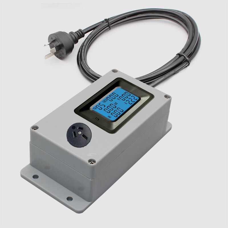 intelligent socket display energy power ampere voltage frequency with power plug cable Australia socket can display A V Hz W kwh