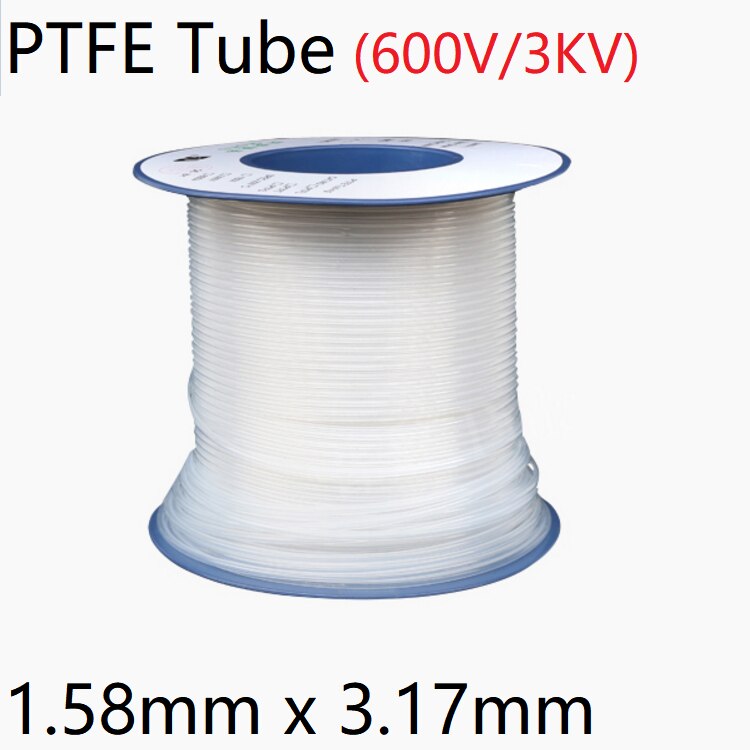 Id 1.58Mm X 3.17Mm Od Ptfe Buis T Eflon Geïsoleerde Stijve Capillaire F4 Pijp Hoge Lage Temperaturen transmit Slang 3KV Clear