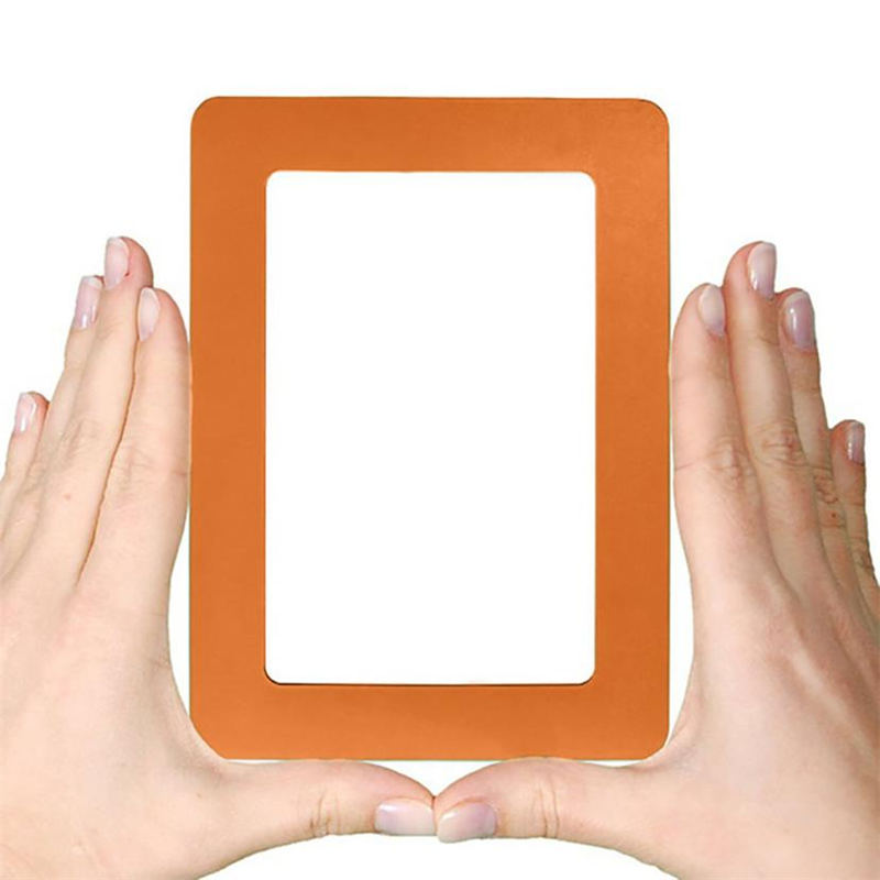 Colorful Magnetic Picture Frames 11.8*16cm Photo Magnets Photoframe Refrigerato PVC Home Decor Modern Magnetic Photo Fridge: Orange
