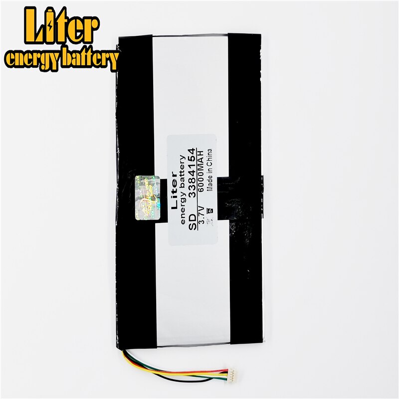 5 Draad 3384154 3.7V 6000Mah 337784*2 (Polymeer Lithium-Ion Batterij) li-Ion Batterij Voor Tablet Pc 7 Inch 8 Inch 9Inch