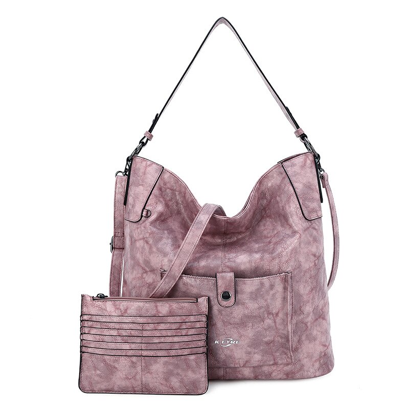 Grote Capaciteit Retro Effen Kleur Vrouwen Draagtas Cross Grens Mode Een Schouder Tas Leisure Vrouwen tas: Kl5208-687 3 Pink