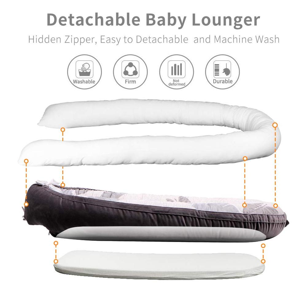Baby reden spædbarn cosleeper tots snuggle dock aftagelig bassinet liggestol barneseng madras nyfødt soveværelse co sovende essentials